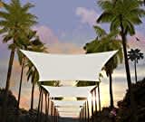 Amgo 10' x 16' White Rectangle Sun Shade Sail Canopy Awning UPF50+ AGTAPR1016, 95% UV Blockage, Water & Air Permeable, Commercial and Residential, 3 Years Warranty (We Make Custom Size)