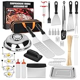 BBQ Accessories, Anpro 139Pcs Blackstone Griddle Accessories, Complete Stainless Steel Griddle Spatulas Accessories Kit with Griddle Cleaning Kit & Carry Bag for Outdoor,Camping,Backyard