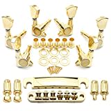 Swhmc Swhmc Gold Guitar Parts Set Saddle Bridge Tune-O-Matic Tailpiece and 3L3R Sealed Gear Tuning Pegs Keys Machine Head for Les Paul Electric Guitar