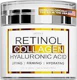 Retinol Cream for Face - Face Moisturizer with Collagen Cream and Hyaluronic Acid - Anti Aging Eye Face Cream Day and Night Facial Cream - Hydrating Wrinkle Cream for Women and Men - Neck & Décolleté