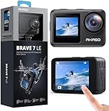 AKASO Brave 7 LE Dual Display 4K 30FPS 20MP WiFi Action Camera with Touch Screen Vlog Camera EIS 2.0 Remote Control 131 Feet Underwater Camera with 2X 1350mAh Batteries