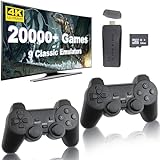 Wireless Retro Game Console, Retro Game Stick with Built-in 9 Emulators, 30,000+ Games, 4k Hdmi Output, and 2.4GHz Wireless Controller, Plug and Retro Play Video Games for Tv (64)