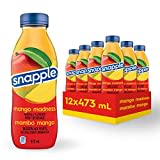 Snapple Naturally Flavoured Fruit Beverage Mango Madness, 473mL, 12-Count