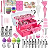 Tingjia Cake Decorating Tools Supplies Kit: 274pcs Baking Accessories with Storage Case - Piping Bags and Icing Tips Set - Cupcake Cookie Frosting Fondant Bakery Set for Adults Beginners