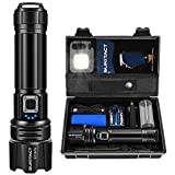 Flashlight Rechargeable, Sunitact Led Flashlights 500000 Lumens Flash Light, Brightest Flashlight Powerful XHP70.2, Tactical Flashlight Military High Power Flashlight Super Bright, for Camping Hiking