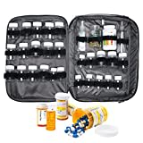 Medicine Bag Pill Bottle Organizer Travel Case for Men Women Medication Storage Organization Prescription Med Manager Water Bottle Vitamin Drug Carrying Case XL Large Locked Lockable Pretty Potable