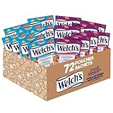 Welch's Fruit Snacks, Mixed Fruit & Berries 'N Cherries, Bulk Pack, Gluten Free, Individual Single Serve Bags, 22g (Pack of 72)