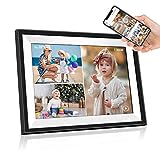 10.1 inch Digital Photo Frame WiFi, Digital Picture Frame with 32GB Storage, Smart Electronic Photo Frames with Email, 1280x800 IPS Touch Screen, Share Photos and Videos from Anywhere