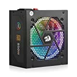 Redragon PSU007 80+ Gold 850 Watt ATX 3.0 & PCIe 5.0 Fully Modular Power Supply w/ 80 Plus Gold Certified, Compact 160mm Size, Smart ECO Low Noise RGB Fan, 100% Japanese Capacitors, Full Mod Cables