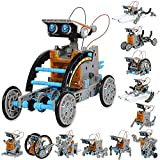 Sillbird STEM 12-in-1 Education Solar Robot Toys -190 Pieces DIY Building Science Kit for Kids Aged 8-13 and Older, Solar Powered by The Sun