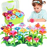 CENOVE Girls Toys Age 3-6 Year Old Toddler Toys for Girls Boys Gifts Flower Garden Building Toy Educational Activity Stem Preschool Toys(130 PCS)