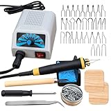 FIRElood LH20 Wood Burning Kit,Wood Burning Tool, Adjustable Temperature Wood Burner Kit,professional wood burning kit for Adults Beginners Craft,pyrography pen Comes With 30Pyrography Wire Tips