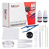 AmScope SP-14 Microscope Slide Preparation Kit Including Stains