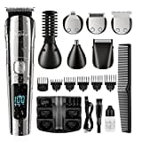 Brightup Beard Trimmer for Men - Electric Razor & Shaver, Cordless Hair Clippers Trimmers Set, IPX7 Waterproof Mens Grooming Kit for Shaving Face, Mustache, Body, Ear, Nose Hair Trimmer, Gifts for Men