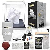 Crafts North Hand Casting DIY Kit for Couples | Complete kit with Acrylic Display, Wooden Base, and Step-by-Step Guide to Create a Perfect Hand molding Christmas Gift