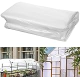 19.6ft x 27.9ft 6mil Clear Greenhouse Plastic Sheeting Green House Sheet UV Resistant Polyethylene Film Hoop Cover for Horticulture Gardening Farming and Agriculture Farming