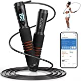 RENPHO Smart Jump Rope, Fitness Skipping Rope with APP Data Analysis, Workout Jump Ropes for Home Gym, Crossfit, Jumping Rope Counter for Exercise for Men, Women, Kids, Girls, Ideal Gifts