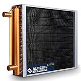 16x18 Water to Air Heat Exchanger with 1" Copper Ports Hot Water Coil for Forced Air Heating, Outdoor Wood Furnaces, Residential Heating and Cooling, Alecoil Heat Exchanger