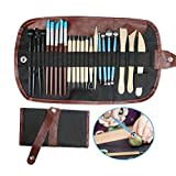 24 in 1 Pottery & Clay Sculpting Tools with Assorted Shape Size DIY Clay Modeling Tool Set for Kids