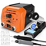 Preciva Wood Burning Kit with Two Handles, 40W 250-750℃ Adjustable Temperature Wood Burning Pen Tool Set, 20 Tips for Pyrography Wood Engraving Craft (Orange)