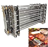 Bitty Big Q Stainless Steel Ultra Compact Portable Lightweight Camping Grill