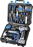 Power Drill Tool Set Kit：DEKOPRO Tools Sets Combo Box Set with 8V Cordless Electric Drill Driver for Home Basic Repair, Household Starter Kit Case