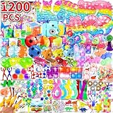 1200pcs Party Favors for Kids 6 8 12, Fidget Toys Pack, School Classroom Party Suppliers, Stocking Stuffers, Treasure Chest Birthday Surprise Box, Carnival Prizes, Goodie Bag Items for Girls Boys