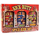 KICK Seasoning Gourmet Gift Set - 3 Pack - Premium Chicken, Rib Rub and Steak Seasoning for Chicken Wings, Steak and Pork on the Barbecue Grill