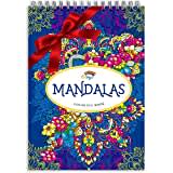 Mandala Adult Coloring Books by Colorya - Spiral-Bound, Premium Quality Paper, No Medium Bleeding, One-Sided Printing, A4 Size + Extra eBook with Coloring Examples and Tips for Easy Coloring