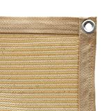 Shatex 90% Shade Fabric 10x 16ft Sun Shade Cloth with Grommets for Pergola Cover Canopy Wheat, 12 Bungee Balls